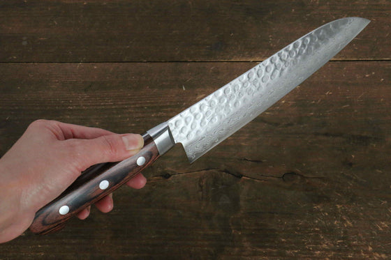 Jikko VG10 17 Layer Santoku 180mm with Mahogany Handle - Seisuke Knife