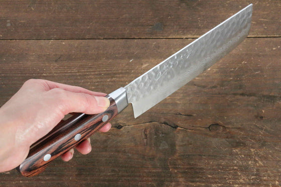 Jikko VG10 17 Layer Nakiri 160mm with Mahogany Handle - Seisuke Knife
