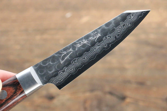 Jikko VG10 17 Layer Paring Japanese Knife 70mm Mahogany Handle - Seisuke Knife