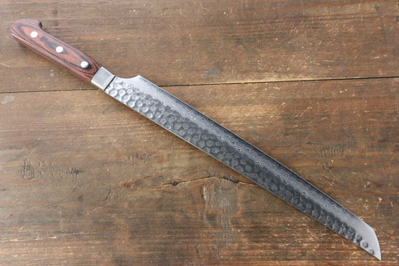 Jikko VG10 17 Layer Sakimaru Yanagiba Japanese Knife 300mm with Mahogany Handle - Seisuke Knife