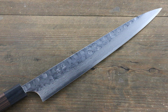 Seisuke Blue Steel No.2 Hammered Damascus Yanagiba Japanese Chef Knife 270mm - Seisuke Knife