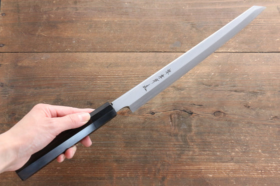Sakai Takayuki Chef Series Hien Silver Steel No.3 Kengata Yanagiba 300mm Ebony Wood Handle - Seisuke Knife