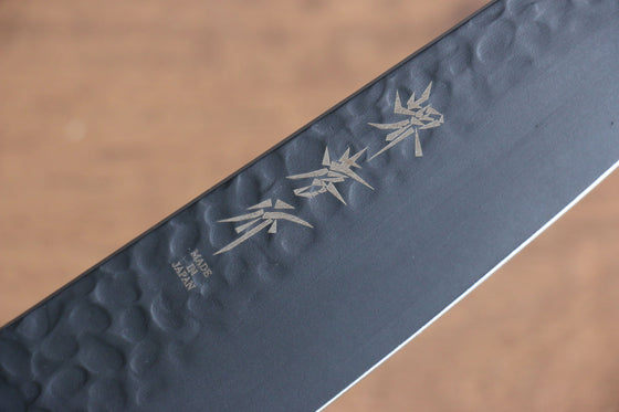 Sakai Takayuki Kurokage VG10 Hammered Teflon Coating Kiritsuke Santoku 160mm Burnt Oak Handle - Seisuke Knife