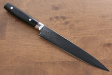  Seisuke VG10 Mirrored Finish Damascus Slicer  210mm Black Micarta Handle - Seisuke Knife