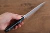 Seisuke PRO-J VG10 Hammered Petty-Utility Japanese Knife 120mm Black Micarta Handle - Seisuke Knife