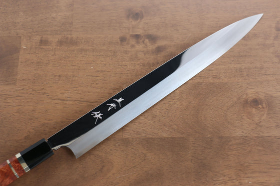 Yu Kurosaki Blue Steel No.2 Mirrored Finish Yanagiba 300mm Chinese Quince Handle - Seisuke Knife