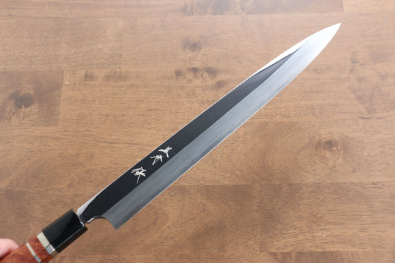 Yu Kurosaki Blue Steel No.2 Mirrored Finish Yanagiba 300mm Chinese Quince Handle - Seisuke Knife