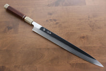  Yu Kurosaki Blue Steel No.2 Mirrored Finish Yanagiba Japanese Knife 330mm Red Ebony Wood Handle - Seisuke Knife
