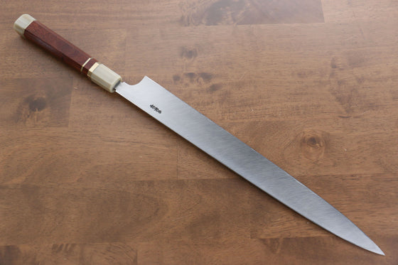 Yu Kurosaki Blue Steel No.2 Mirrored Finish Yanagiba 330mm Red Ebony Wood Handle - Seisuke Knife