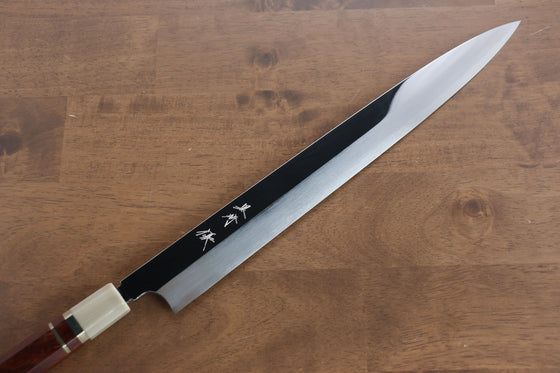 Yu Kurosaki Blue Steel No.2 Mirrored Finish Yanagiba 330mm Red Ebony Wood Handle - Seisuke Knife
