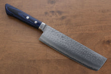  Kunihira VG1 Hammered Usuba 165mm Blue Pakka wood Handle - Seisuke Knife