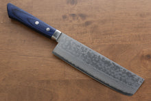  Kunihira Sairyu VG10 Damascus Usuba Japanese Knife 165mm Blue Pakka wood Handle - Seisuke Knife