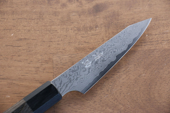 Seisuke VG10 33 Layer Damascus Kiritsuke Petty-Utility 105mm with Gray Pakkawood Handle - Seisuke Knife