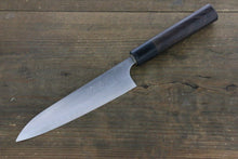  Ogata White Steel No.2  Damascus Petty-Utility Japanese Knife 150mm with Shitan Handle - Seisuke Knife