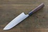 Ogata White Steel No.2 Damascus Santoku Japanese Knife 165mm with Shitan Handle - Seisuke Knife