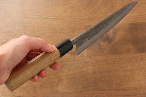 Seisuke Blue Steel No.2 Nashiji Gyuto Japanese Knife 180mm Chestnut Handle - Seisuke Knife