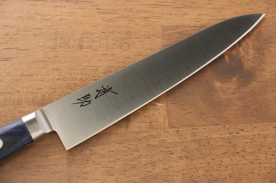 Seisuke Seiten Molybdenum Petty-Utility  150mm Blue Pakka wood Handle with Sheath - Seisuke Knife