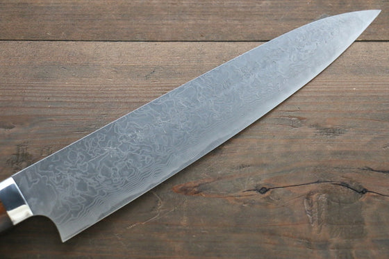 Takeshi Saji R2/SG2 Diamond Finish Damascus Gyuto Japanese Chef Knife 240mm wtih Iron Wood handle - Seisuke Knife