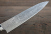 Takeshi Saji R2/SG2 Diamond Finish Damascus Gyuto Japanese Knife 240mm Ironwood Handle - Seisuke Knife