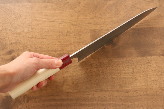 Masakage Yuki White Steel No.2 Nashiji Gyuto 210mm with Magnolia Handle - Seisuke Knife