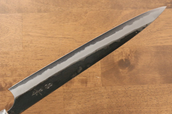 Masakage Mizu Blue Steel No.2 Black Finished Sujihiki  270mm with American Cherry Handle - Seisuke Knife