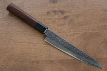  Seisuke VG10 16 Layer Hammered Damascus Petty-Utility  150mm Shitan Handle - Seisuke Knife