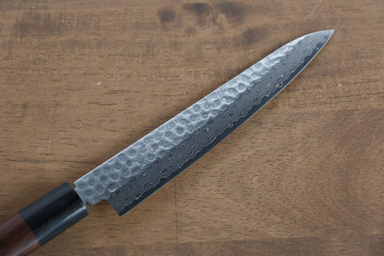 Seisuke VG10 16 Layer Hammered Damascus Petty-Utility 150mm Shitan Handle - Seisuke Knife