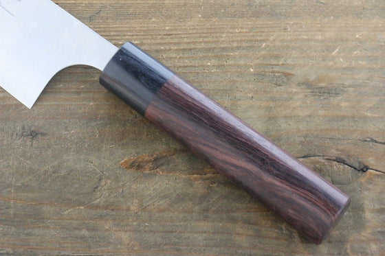 Ogata White Steel No.2  Damascus Bunka  165mm with Shitan Handle - Seisuke Knife
