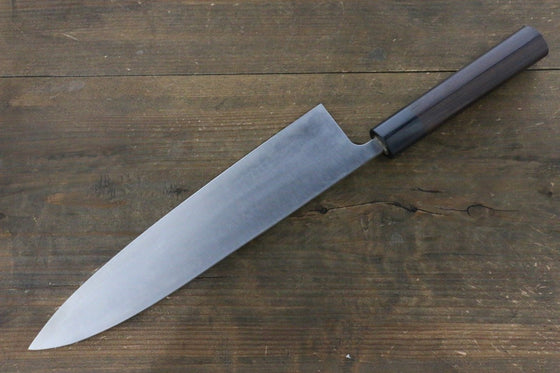 Ogata White Steel No.2 Damascus Gyuto 240mm with Shitan Handle - Seisuke Knife