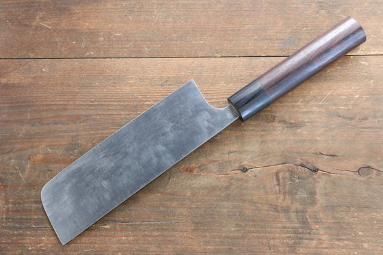 Ogata White Steel No.2 Damascus Nakiri  165mm with Shitan Handle - Seisuke Knife