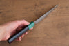 Yu Kurosaki Senko Ei SG2 Hammered Petty-Utility 130mm Shitan (ferrule: Green Pakka wood) Handle - Seisuke Knife