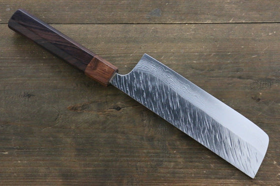 Yu Kurosaki Fujin VG10 Damascas Nakiri Japanese Chef Knife 165mm - Seisuke Knife