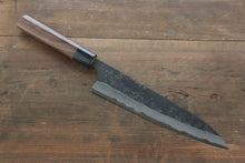  Ogata White Steel No.2 Kurouchi Damascus Gyuto  210mm with Shitan Handle - Seisuke Knife