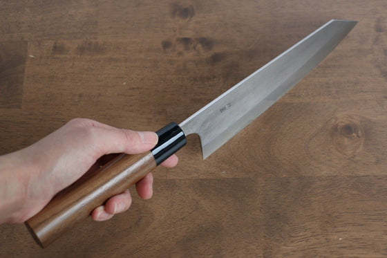 Nao Yamamoto Silver Steel No.3 Nashiji Bunka 180mm with Walnut Handle - Seisuke Knife