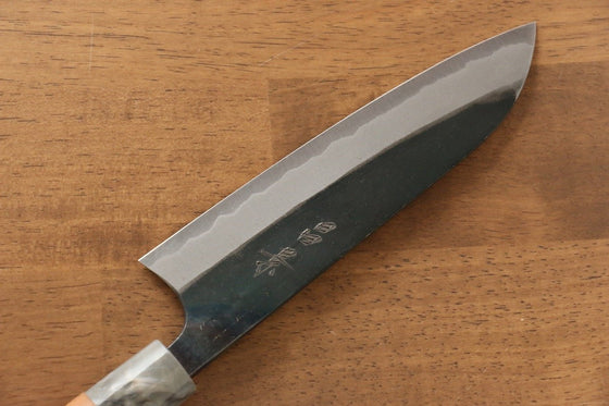 Masakage Mizu Blue Steel No.2 Black Finished Santoku 165mm with American Cherry Handle - Seisuke Knife