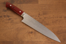 Takeshi Saji SRS13 Hammered Gyuto 210mm Red Micarta Handle - Seisuke Knife