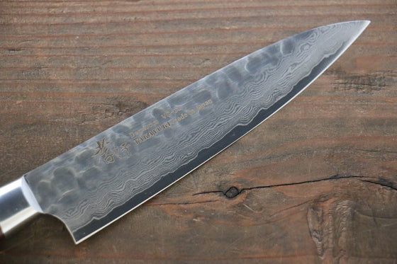 Sakai Takayuki VG10 33 Layer Damascus Petty-Utility 120mm Mahogany Pakka wood Handle - Seisuke Knife