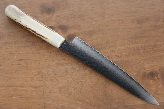 Sakai Takayuki VG10 33 Layer Damascus Petty-Utility 150mm Cow Bone Handle with Sheath - Seisuke Knife