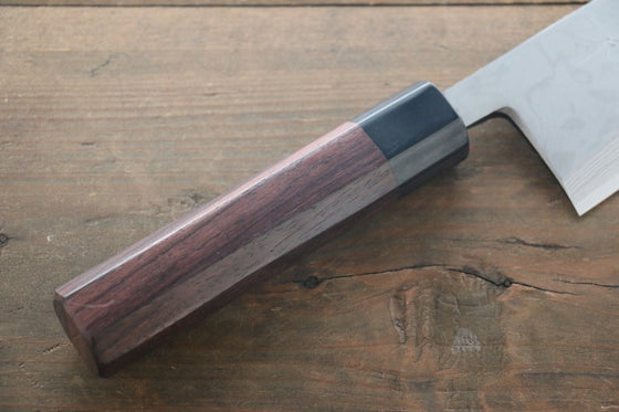 Hideo Kitaoka Blue Steel No.2 Damascus Deba Japanese Chef Knife 180mm - Seisuke Knife