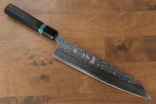 Yu Kurosaki Shizuku SG2 Hammered Gyuto 240mm Ebony Wood(With Turquoise Ring) Handle - Seisuke Knife