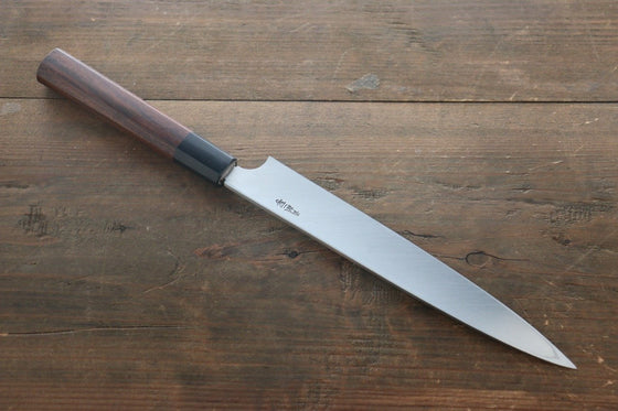 Hideo Kitaoka Blue Steel No.2 Damascus Yanagiba Japanese Chef Knife 210mm - Seisuke Knife