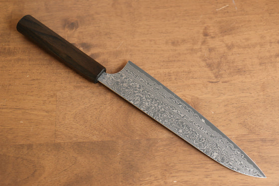 Yoshimi Kato VG10 Damascus Gyuto 210mm Enju Lacquered(Black） Handle - Seisuke Knife