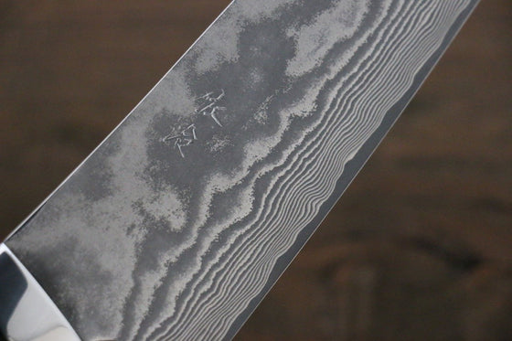 Takeshi Saji VG10 Black Damascus Gyuto 180mm Black Micarta Handle - Seisuke Knife