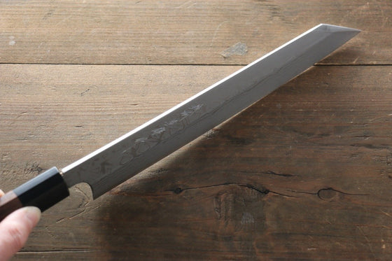 Hideo Kitaoka White Steel No.2 Damascus Kiritsuke Yanagiba Japanese Chef Knife 240mm - Seisuke Knife