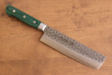  Sakai Takayuki VG10 17 Layer Damascus Nakiri Japanese Knife 170mm Green Pakka wood Handle - Seisuke Knife