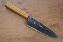  Yu Kurosaki Senko SG2 Hammered Small Santoku 150mm Live oak Lacquered Handle - Seisuke Knife