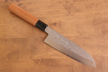  Tessen by Yamatsuka Tamahagane Damascus Santoku Japanese Knife 165mm Wild Cherry Handle - Seisuke Knife