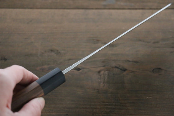 Yu Kurosaki Blue Super Clad Hammered Kurouchi Santoku Japanese Chef Knife 180mm - Seisuke Knife
