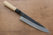  Kikuzuki White Steel No.2 Black Finished Gyuto Japanese Knife 210mm with Magnolia Handle - Seisuke Knife