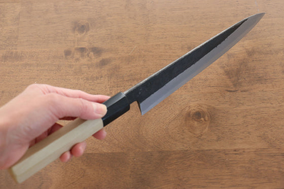 Kikuzuki White Steel No.2 Black Finished Gyuto 210mm with Magnolia Handle - Seisuke Knife